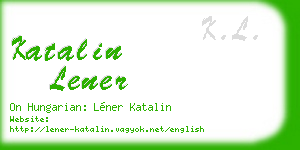 katalin lener business card